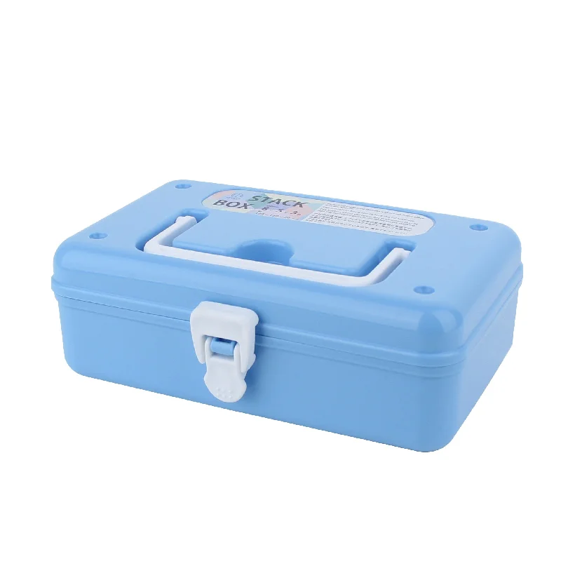 Pet ProductsKokubo Stackable Storage Box with Lid (Light Blue)