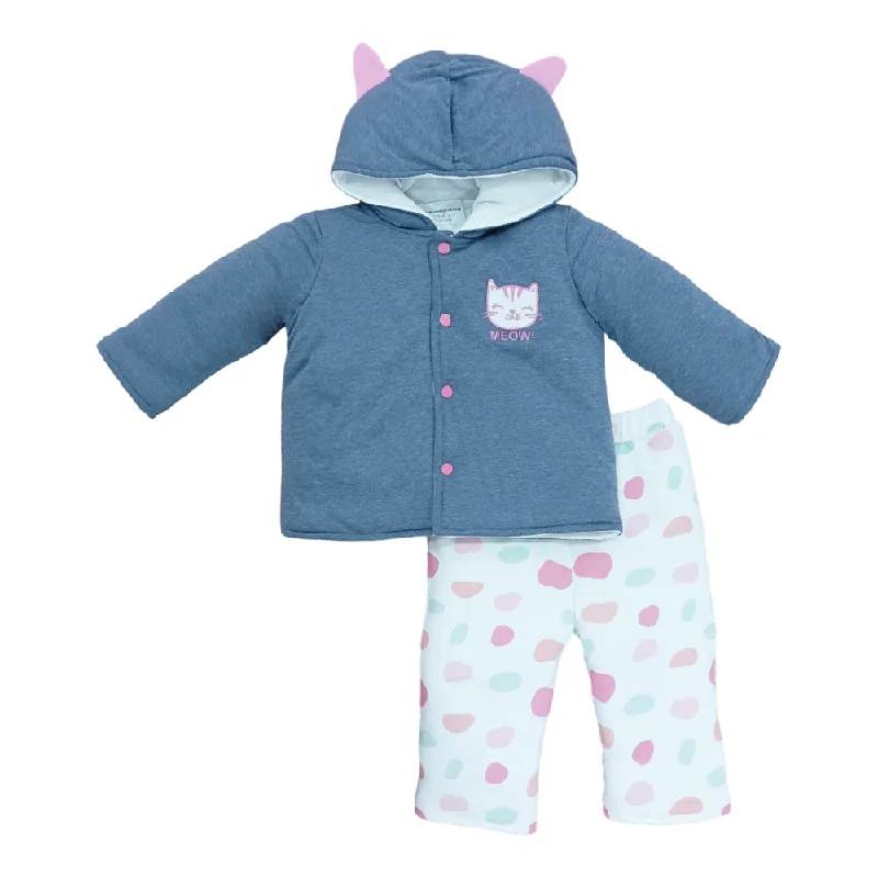- Natural latex pet mattressGIRLS L/S 2PC QUILTED PAJAMA SUIT HOODED MZW-24 0-3M 035