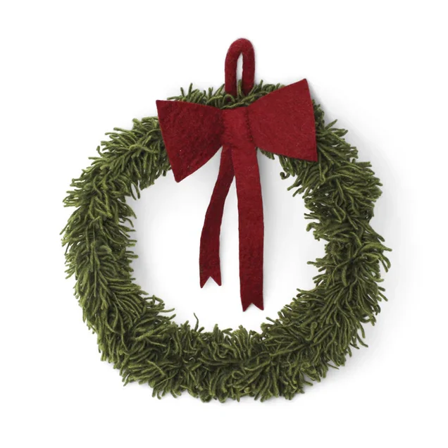 -Anti-scratch scratching board AND cat bed in oneGry & Sif Wreath Felt Green Big with Red Bow -Anti-scratch scratching board AND cat bed in oneGry & Sif Wreath Felt Green Big with Red Bow
