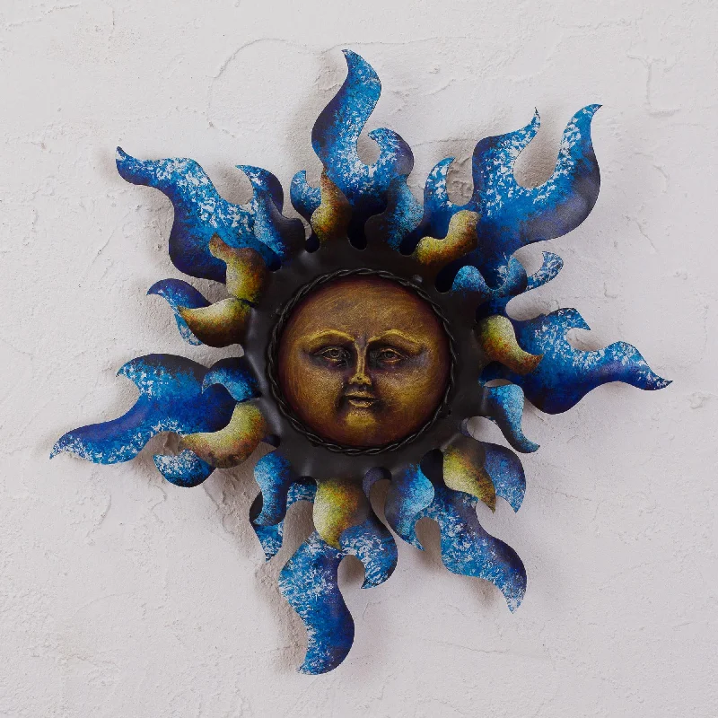 - Custom pet birthday cakeRadiant Star in Blue Sun Steel Wall Sculpture in Blue from Mexico - Custom pet birthday cakeRadiant Star in Blue Sun Steel Wall Sculpture in Blue from Mexico