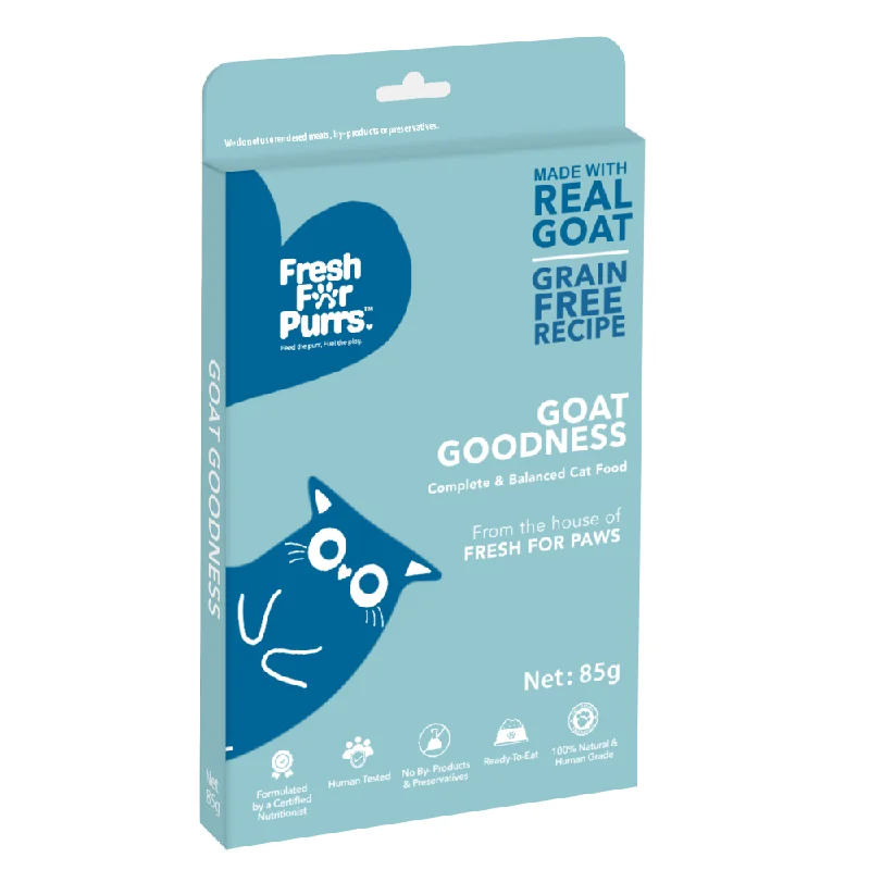 - Pet tear stain cleaning wipesFresh For Purrs Goat Goodness Wet Food for Cats