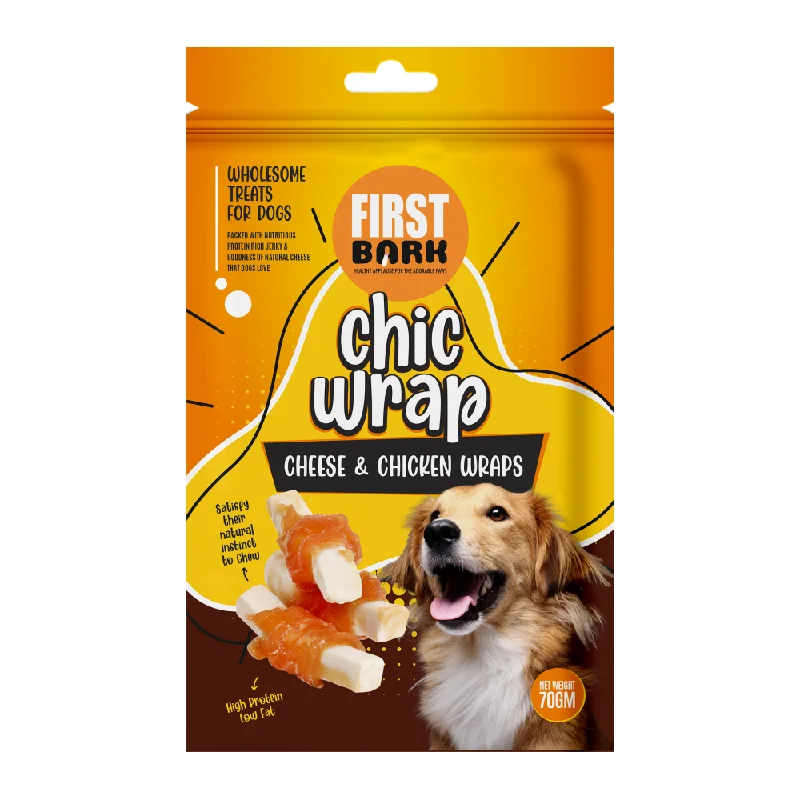 ---First Bark Cheese & Chicken Wrap Dog Treats