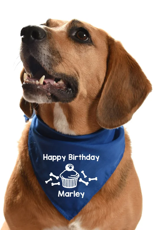 Personalised happy birthday dog bandana