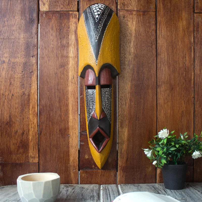  -Explosion-proof leash FOR LARGE dogsAkan Friend Carved Wood Authentic African Mask