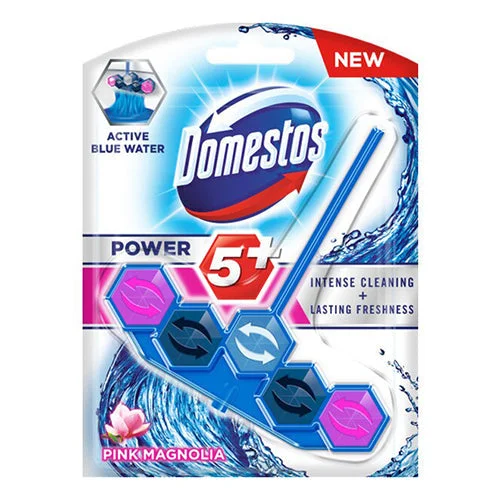 Pet ProductsDOMESTOS TOILET AIR FRESHNER 5 BLUE WATER PINK MAGNOLIA 53 G