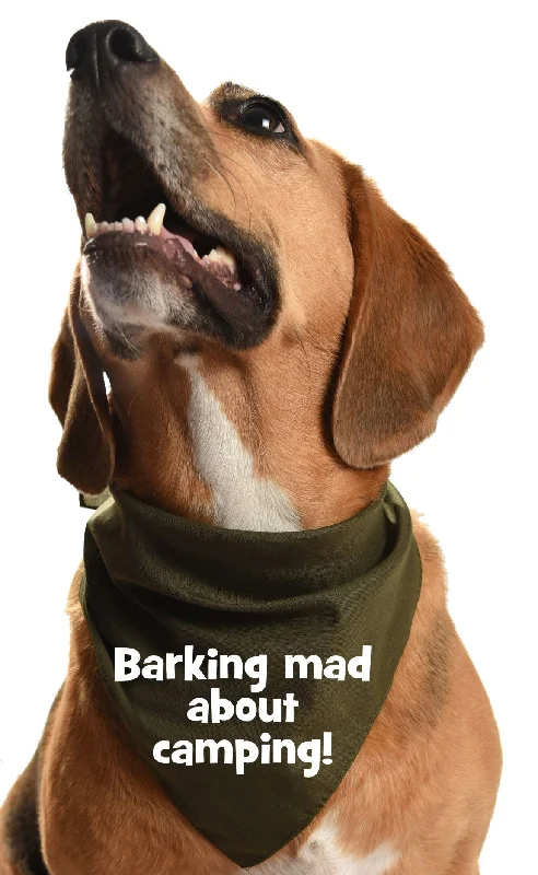 Barking mad about camping dog bandana