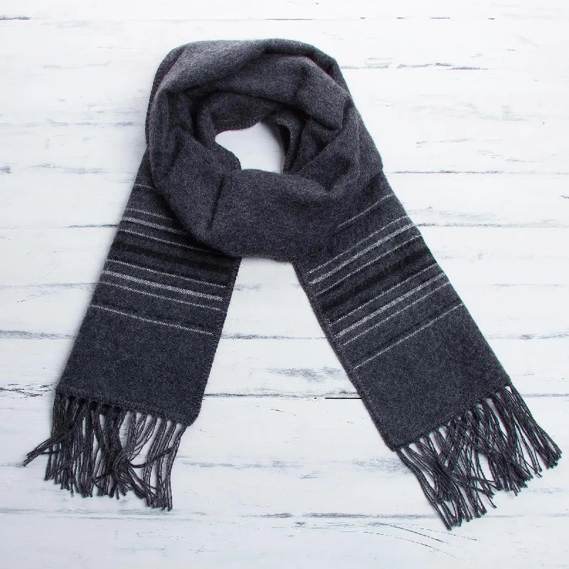 - Pet toys under yuanAndean Clouds in Charcoal Fair Trade Woven Dark Gray Alpaca Blend Scarf for Men - Pet toys under yuanAndean Clouds in Charcoal Fair Trade Woven Dark Gray Alpaca Blend Scarf for Men