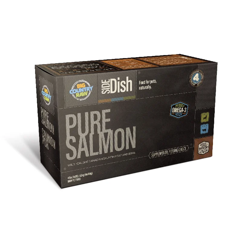    - Cat food for coat health  Big Country Raw Side Dish Pure Salmon