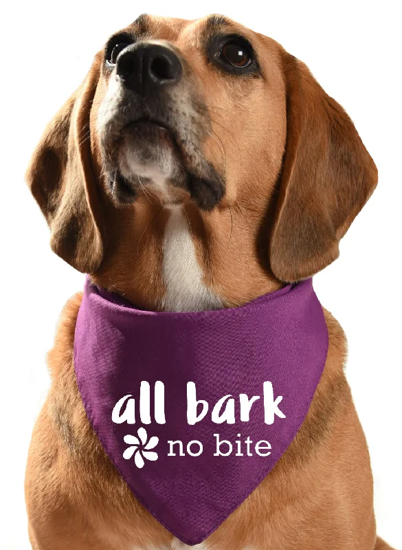 All bark no bite dog bandana