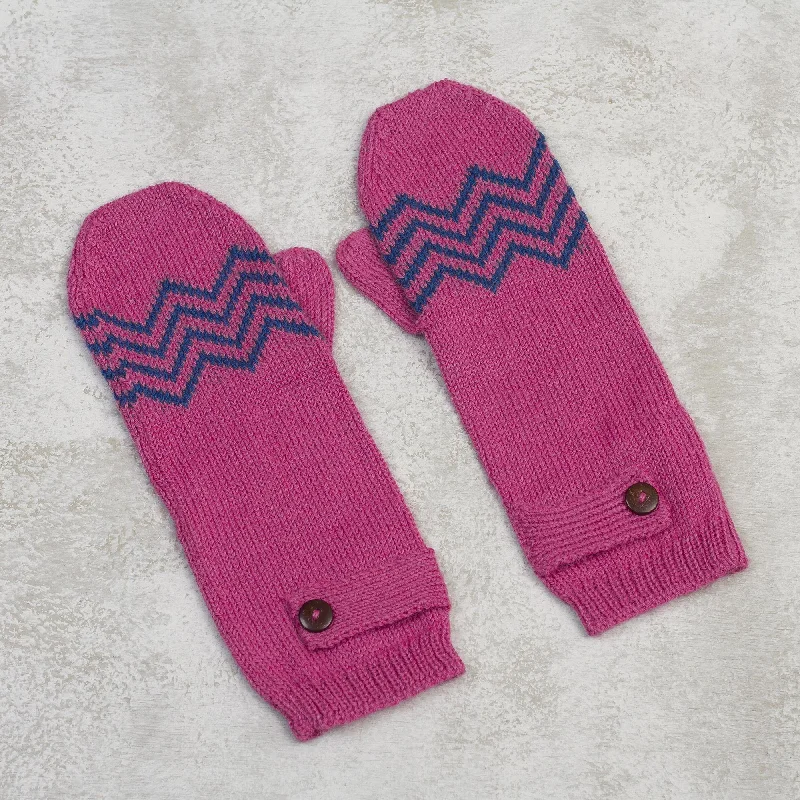 - Dog disposable foam shower gelZigzag Warmth in Delft Blue Alpaca Blend Mittens in Rose and Delft Blue from Peru