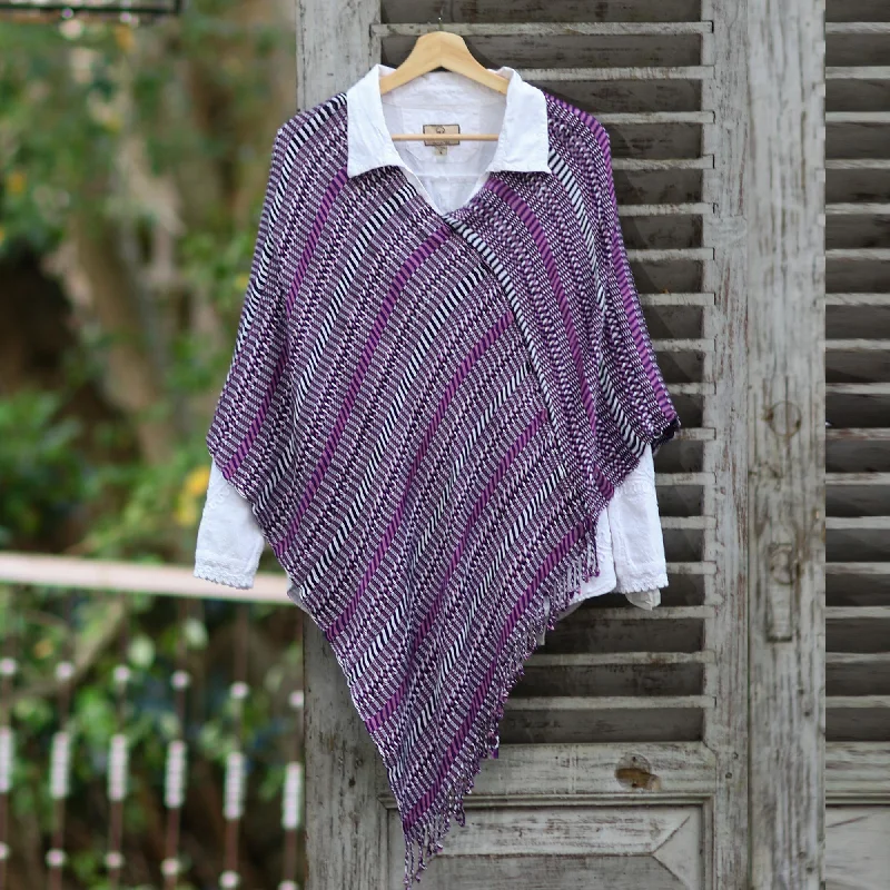 - Climbing pet constant temperature heating padAmethyst Intrigue Guatemalan Handwoven Cotton Poncho in Pink and Purple - Climbing pet constant temperature heating padAmethyst Intrigue Guatemalan Handwoven Cotton Poncho in Pink and Purple