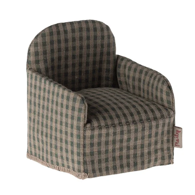 Pet ProductsMaileg Furniture MOUSE - Single Chair Green Ginham