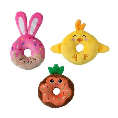 - ​​Pet toys under    yuanFringe Holey Donuts 3pk Small Dog Toy