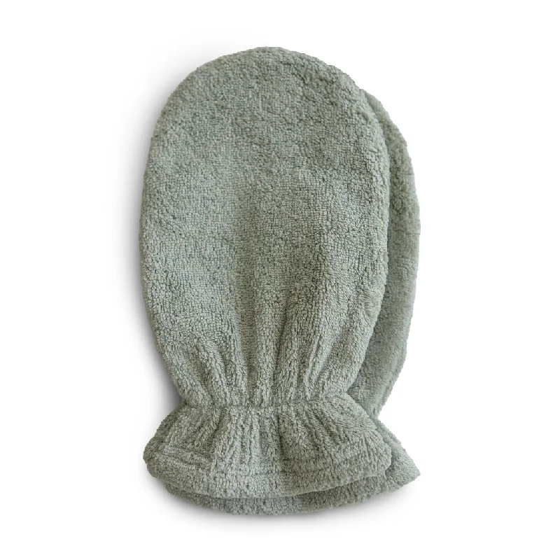 ---Mushie Bath Mitt 2-Pack | Moss