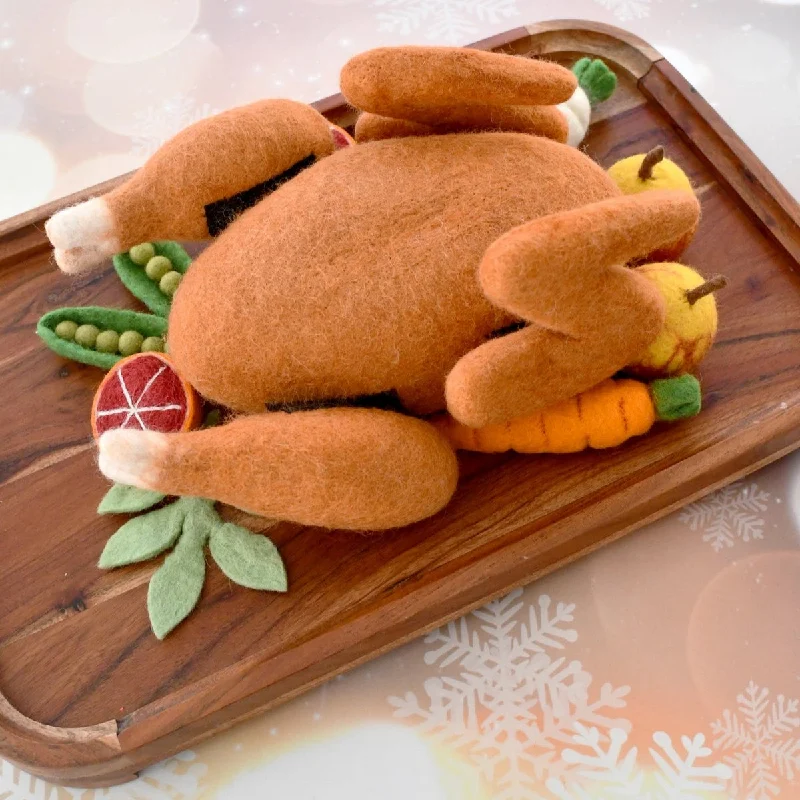 - Teething and chewing toys for puppiesChristmas Felt Roast Turkey Play Food Set