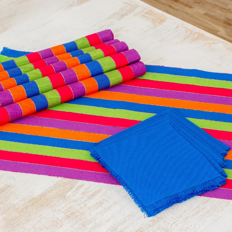 -Explosion-proof leash FOR LARGE dogsHarvest Trails Six Multicolored Striped Cotton Placemats and Napkins -Explosion-proof leash FOR LARGE dogsHarvest Trails Six Multicolored Striped Cotton Placemats and Napkins