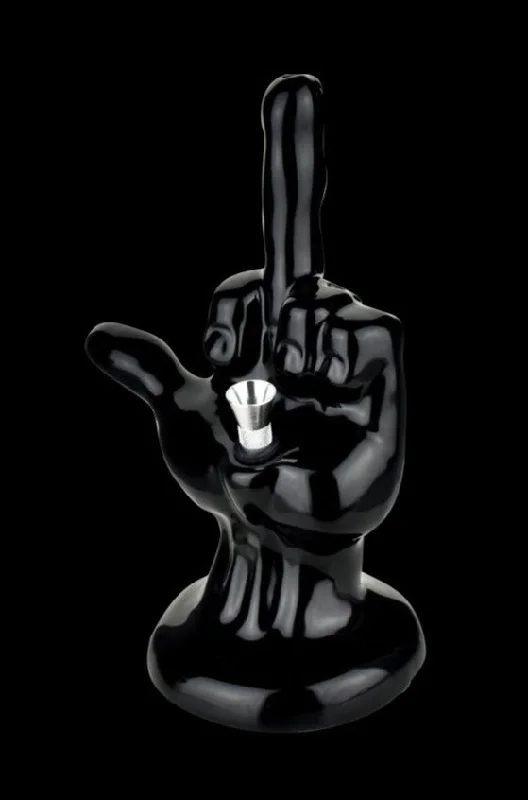 - Chinchilla cooling ice nest ceramic plateCeramic Water Pipe - One-Fingered Salute