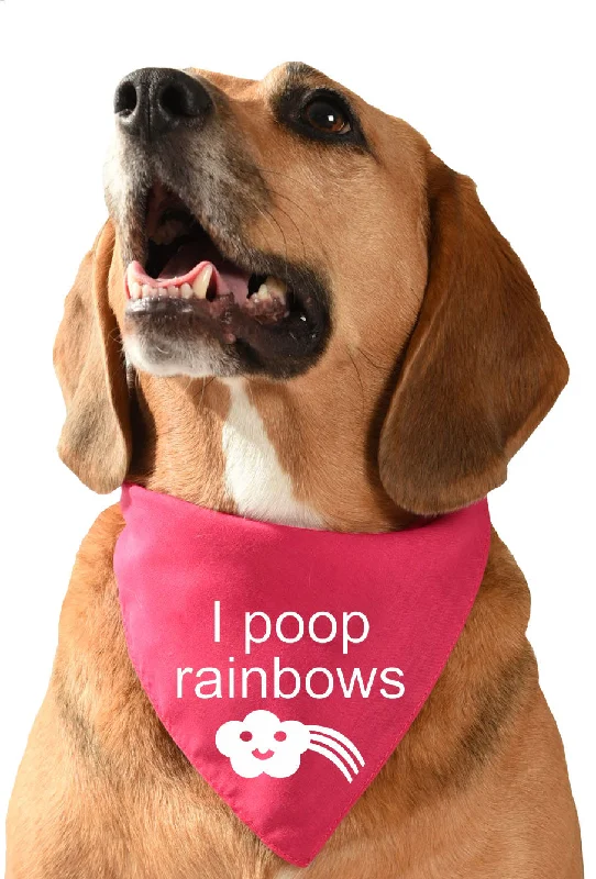 I poop rainbows dog bandana