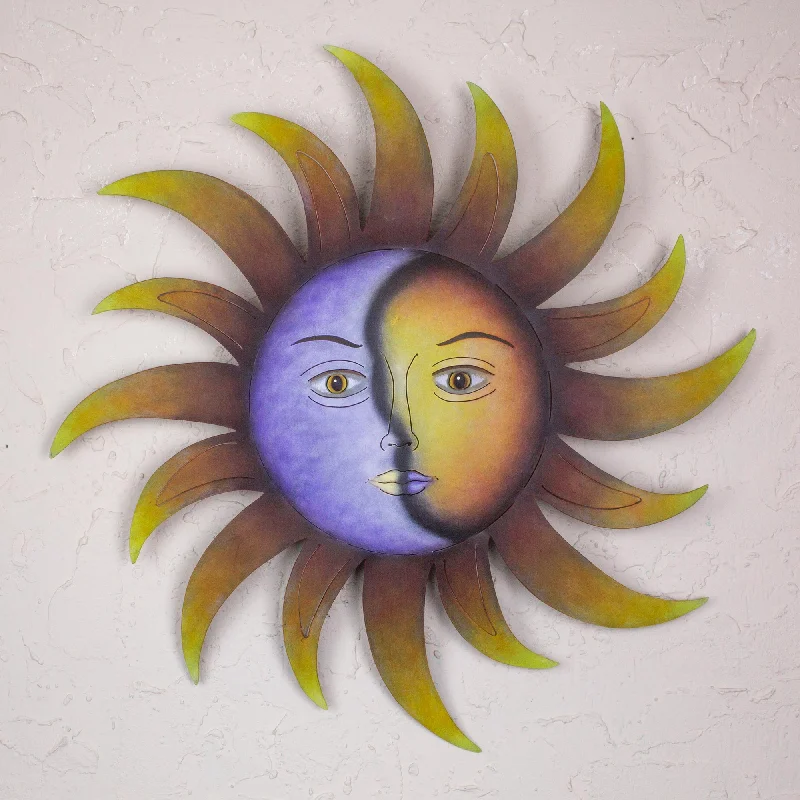 - Automatic temperature adjustment cat bedCelestial Marriage Artisan Crafted Sun and Moon Wall Art in Hand Painted Steel