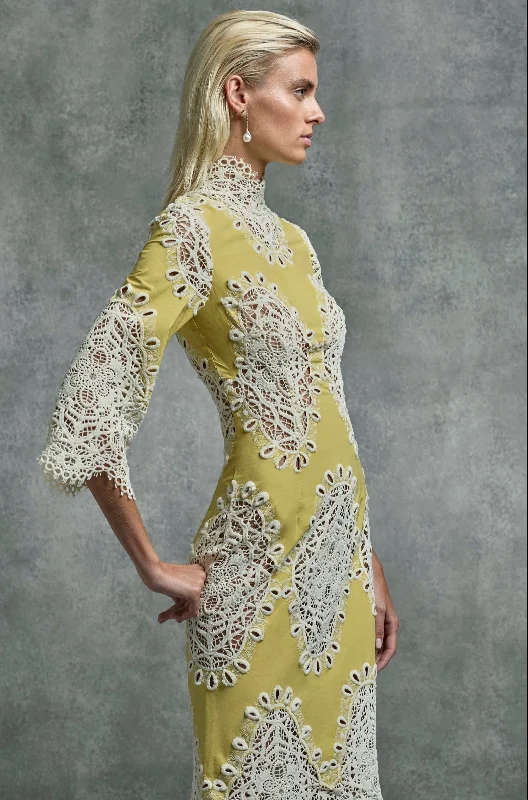 Moss & Spy - Mimosa Dress - Yellow Ivory