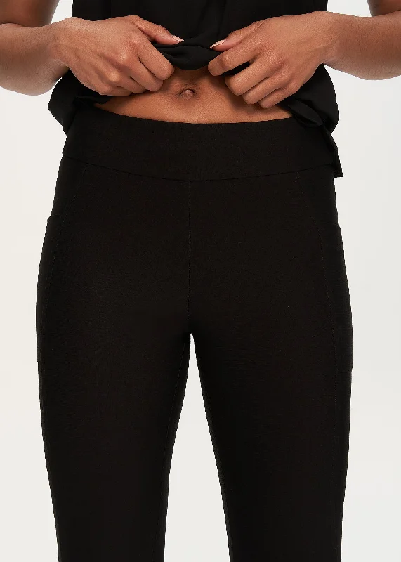 Jessica Biker Pant With Side Pockets - Black