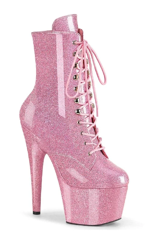 ADORE-1020GP Pink Patent Ankle Boot