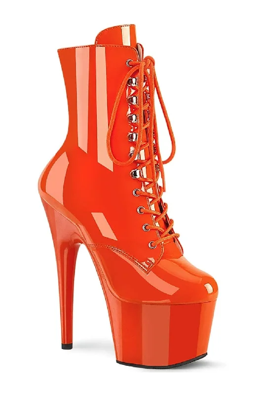 ADORE-1020 Orange Patent Ankle Boot