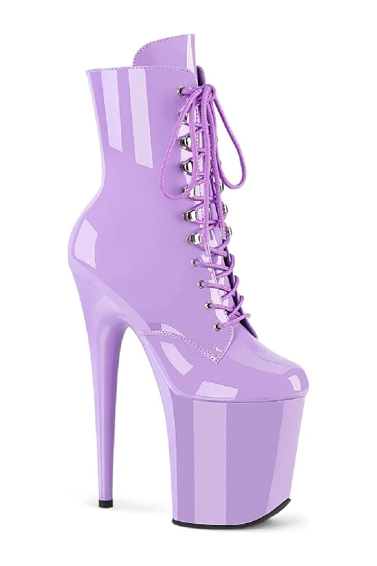 FLAMINGO-1020 Purple Patent Ankle Boot