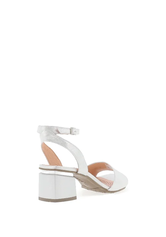 Bioeco By Arka Shimmer Block Heel Sandal, Silver