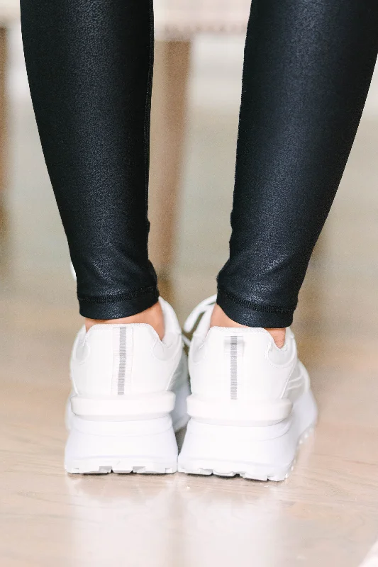 Be Bold White Platform Sneakers