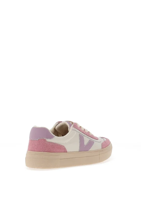 Drilleys Eighty Fleece Lined Platform Trainers, Mystic Lilac