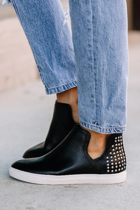 In Good Company Black Studded Sneakers