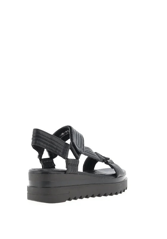 Marco Tozzi Platform Side Bar Sandals, Black