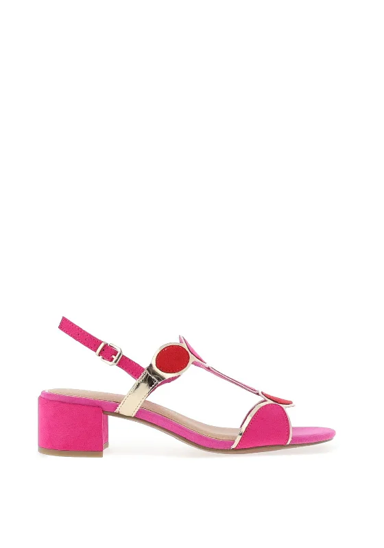 Marco Tozzi Block Heel Strappy Sandal, Pink Multi