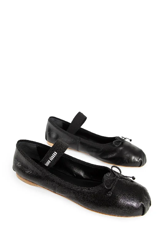 MIU MIU WOMAN BLACK FLATS