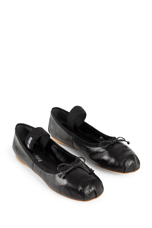 MIU MIU WOMAN BLACK FLATS