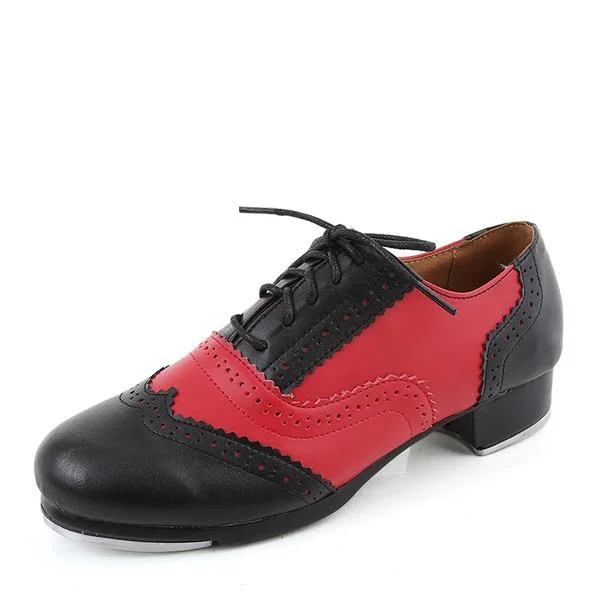 Unisex Microfiber Leather Flats Tap Dance Shoes